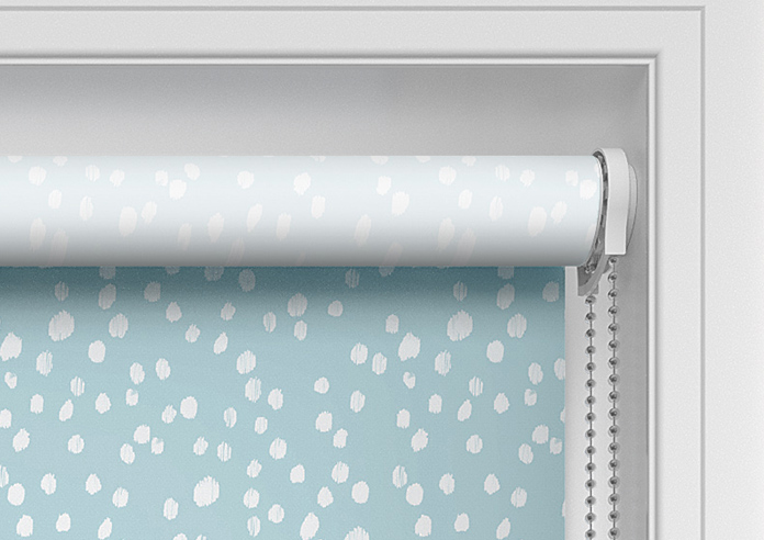 Dots and Spots, Electric Blue - Twist&Fit Roller Blind - Image 11